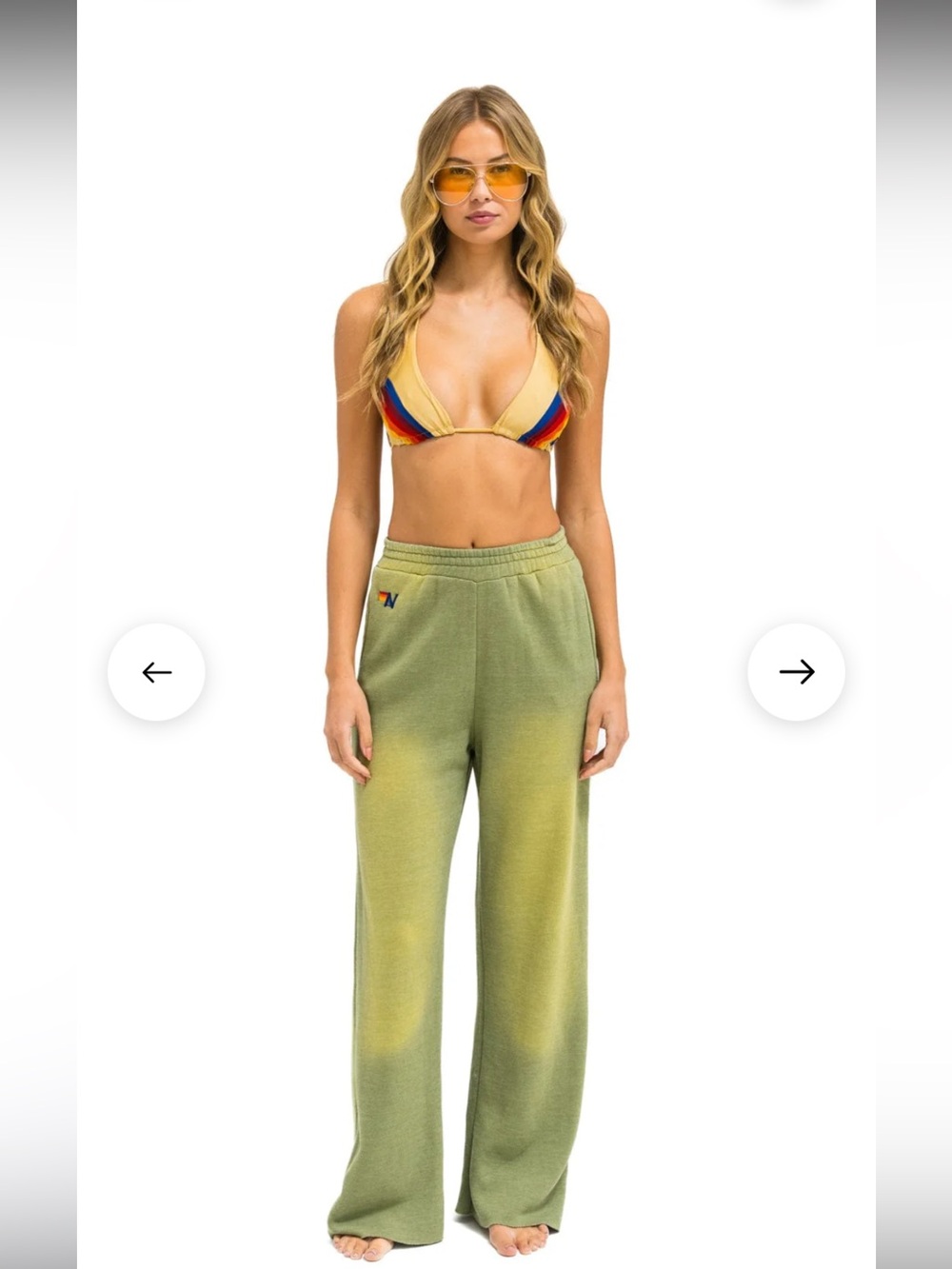 Aviator Nation Essential Wide Leg Pocket Sweatpants Size XS